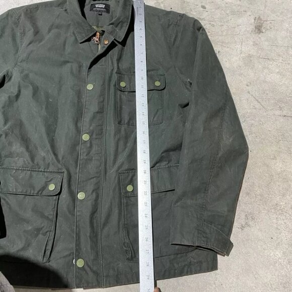 Levi’s X Halley Stevensons of Scotland: Tin Cloth Chore Coat in Evergreen - Picture 5 of 9